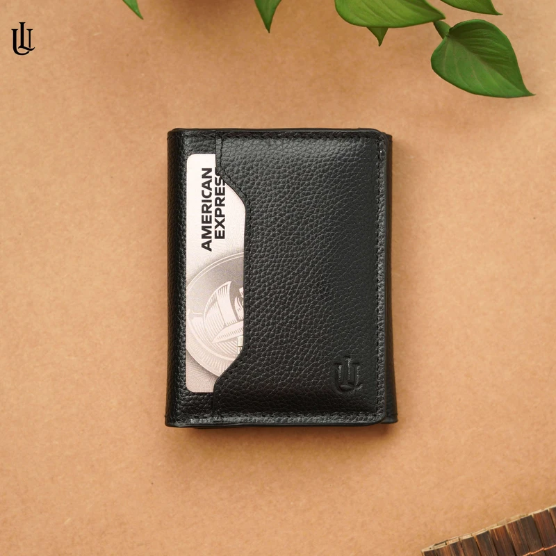 Tedd Magnet Trifold Wallet – Black - Image 2