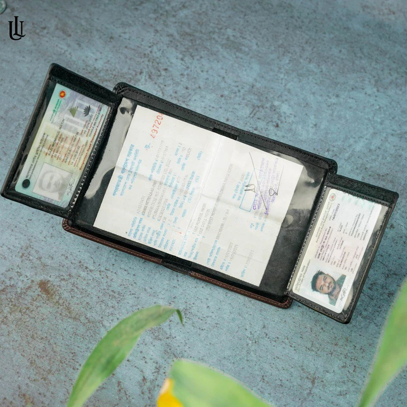 Tucker Hybrid Wallet (License Card Holder + Moneybag) – Black