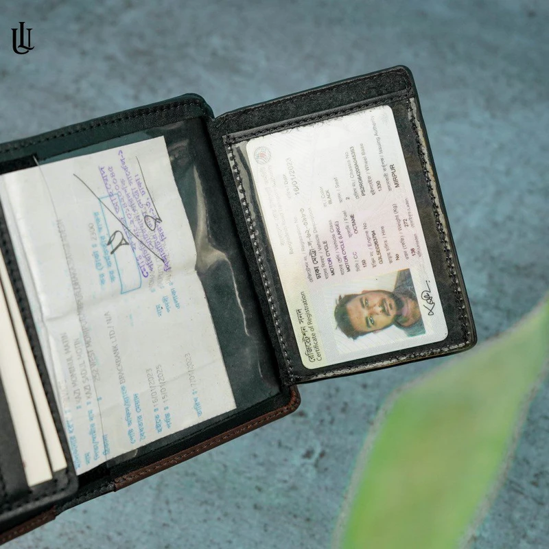 Tucker Hybrid Wallet (License Card Holder + Moneybag) – Black - Image 6