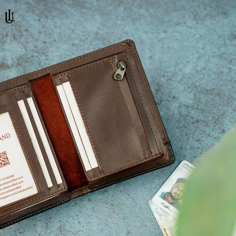 Tucker Hybrid Wallet (License Card Holder + Moneybag) – Chocolate - Image 5