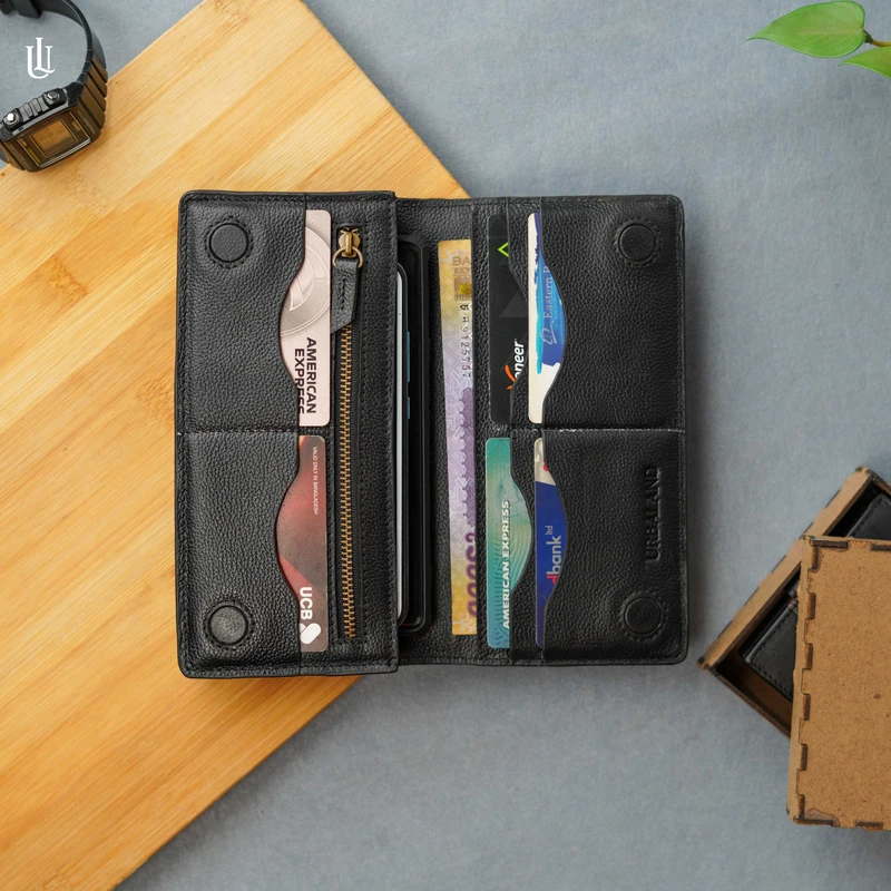 Wane Long Wallet – Black - Image 4