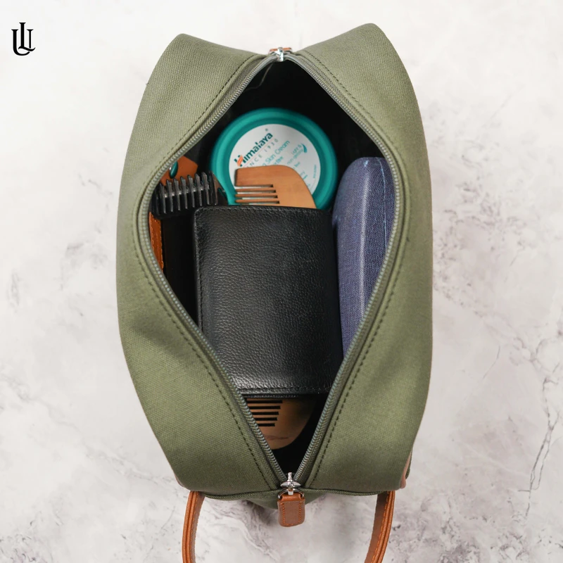 Toby Pouch Bag – Olive Green - Image 3