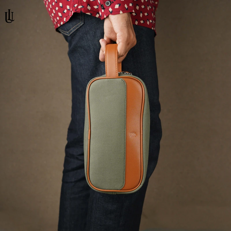 Toby Pouch Bag – Olive Green - Image 5