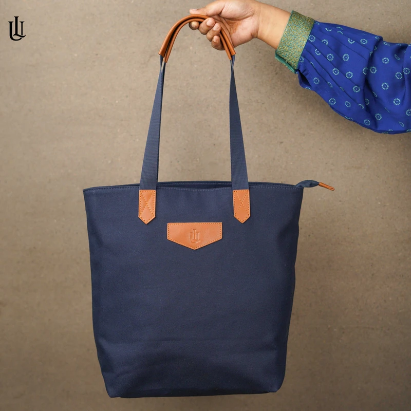 Luna Tote Bag – Navy Blue