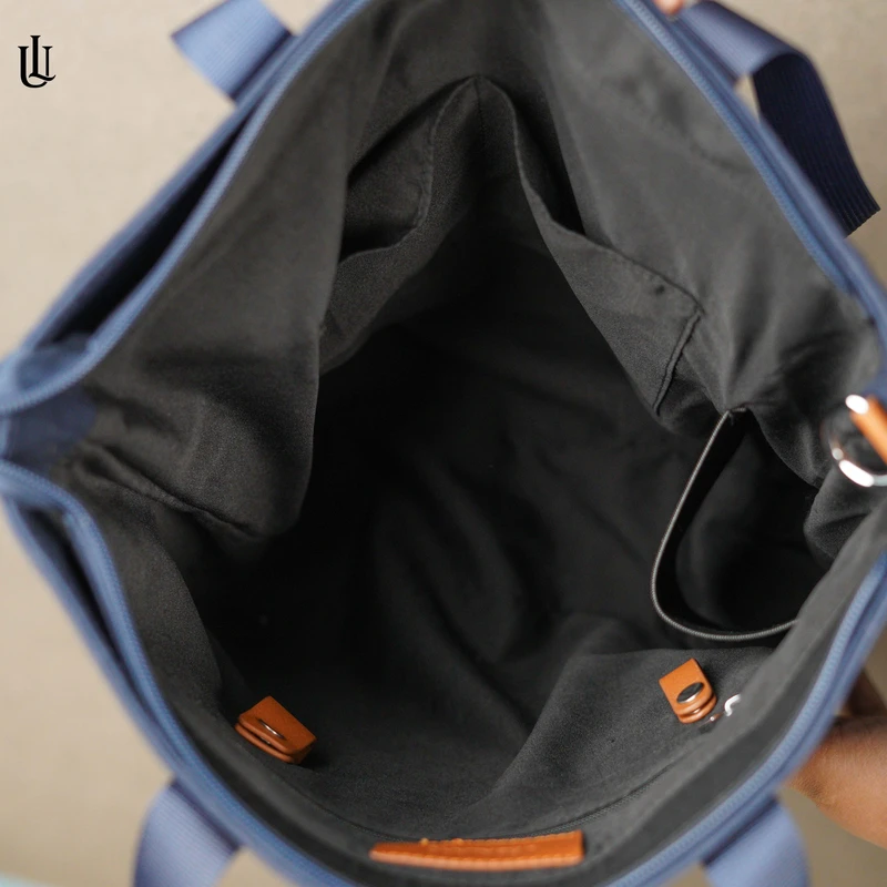 Luna Tote Bag – Navy Blue - Image 3