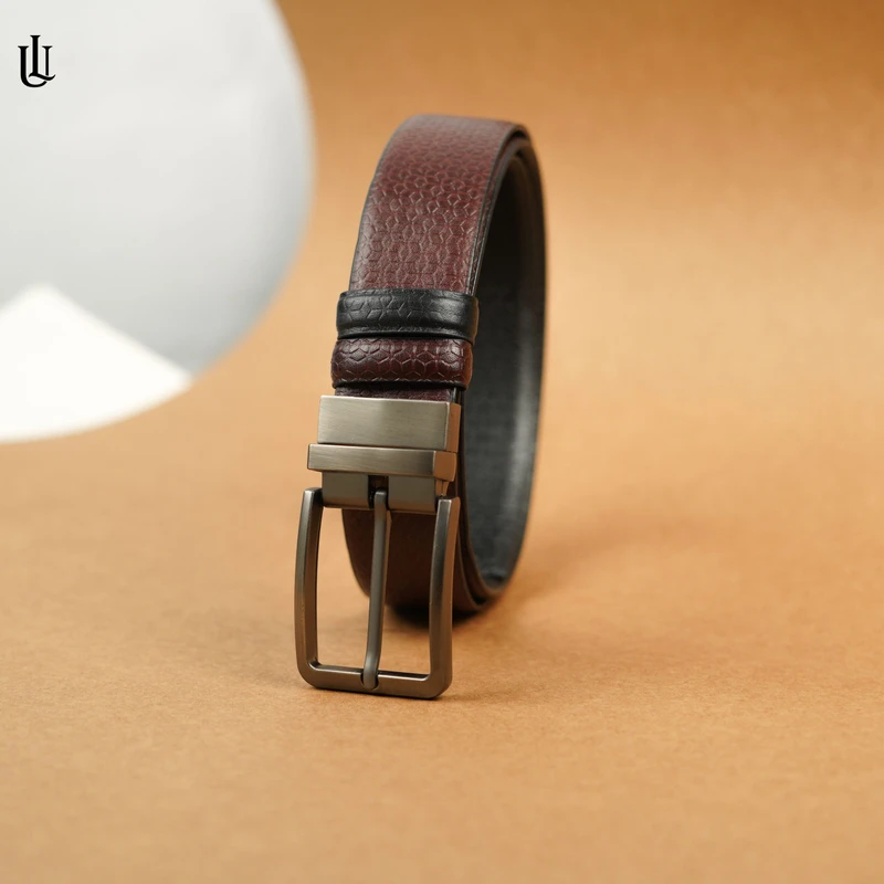 Axel Cube Pattern Belt – Dual Tone Moving Brockless