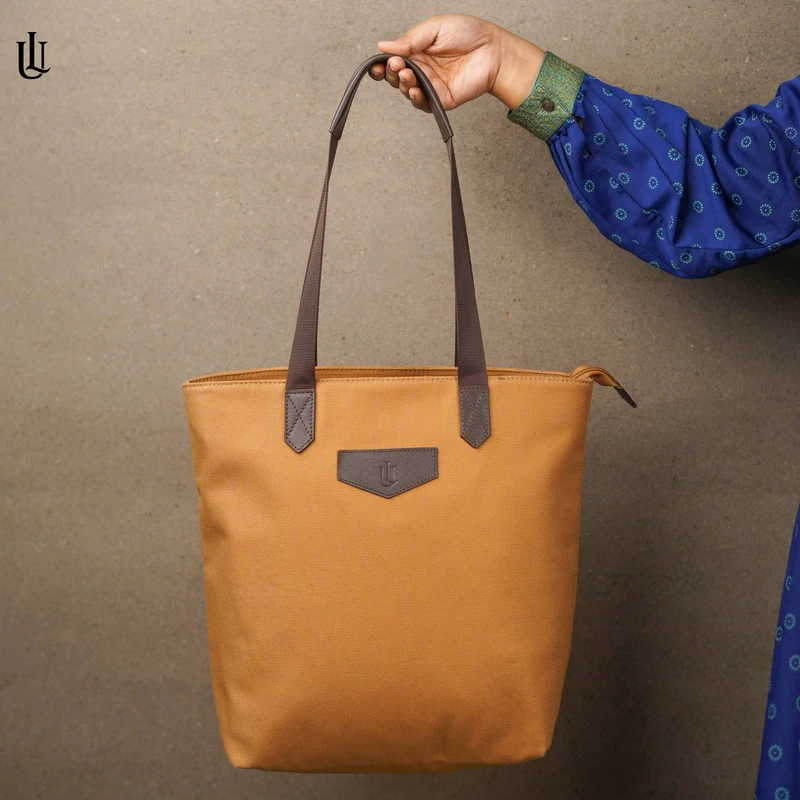 Luna Tote Bag – Mustard Brown