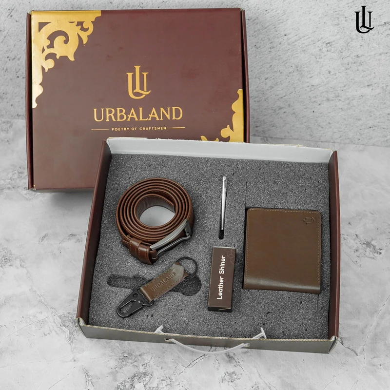 Combo 106 – চকোলেট | BiFold Wallet+Belt+Keyring