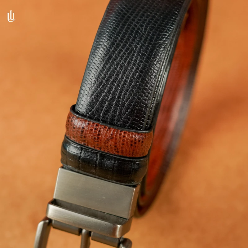 Axel Lizard Pattern Belt – Dual Tone Moving Brockless - Image 3
