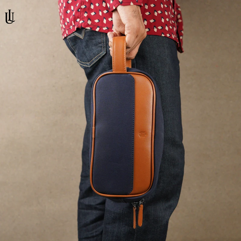 Toby Pouch Bag – Navy Blue