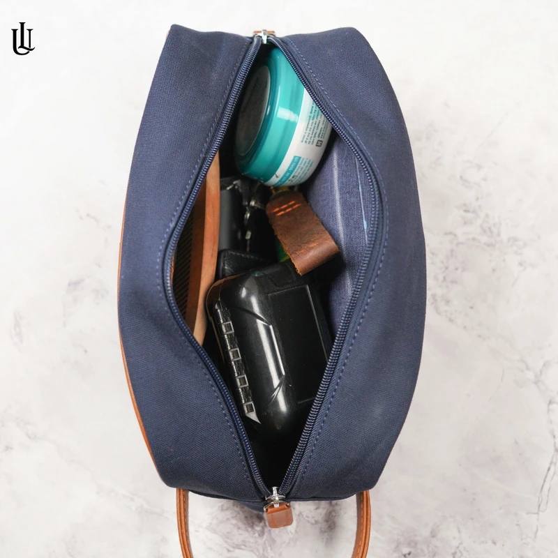 Toby Pouch Bag – Navy Blue - Image 4