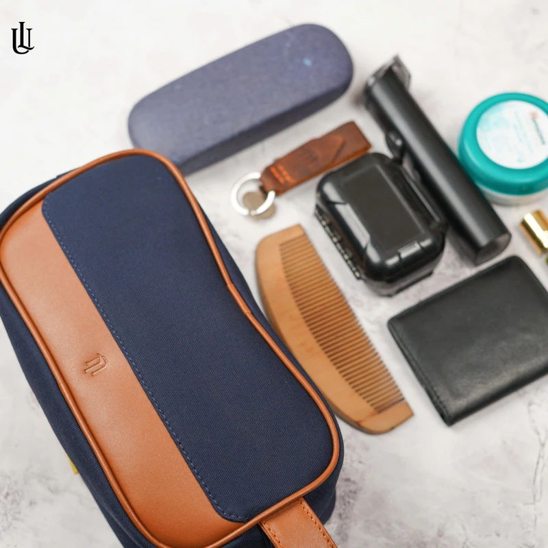 Toby Pouch Bag – Navy Blue - Image 5