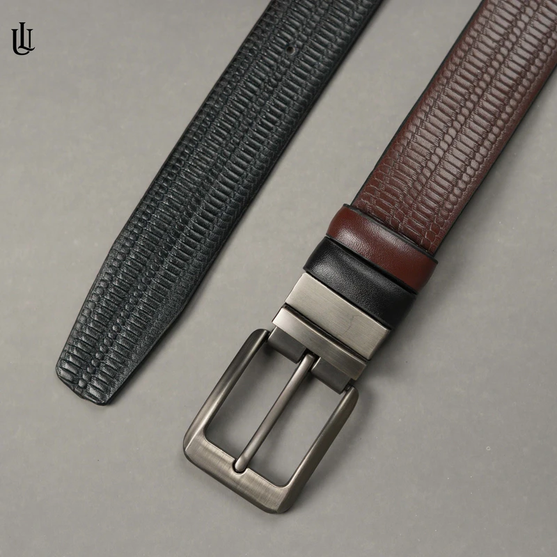 Axel Blocky Pattern Belt – Dual Tone Moving Brockless