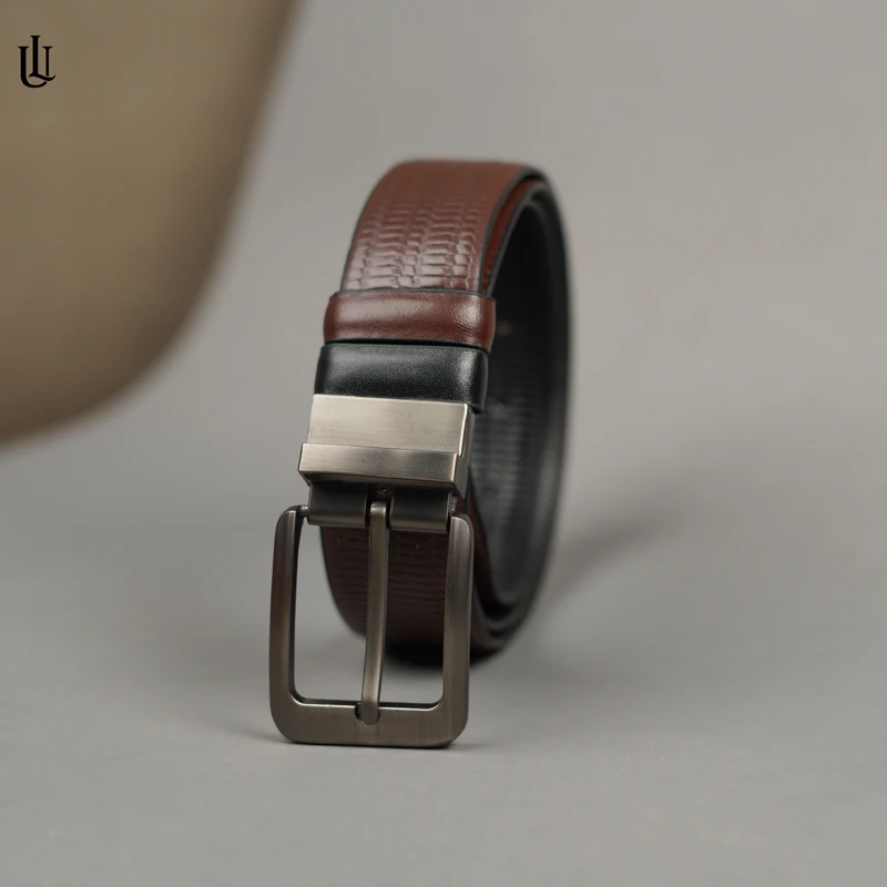 Axel Blocky Pattern Belt – Dual Tone Moving Brockless