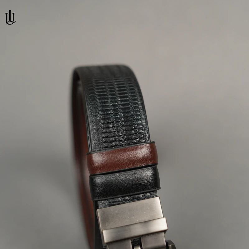 Axel Blocky Pattern Belt – Dual Tone Moving Brockless - Image 4