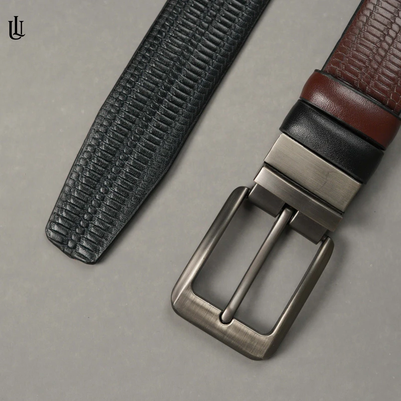 Axel Blocky Pattern Belt – Dual Tone Moving Brockless - Image 6