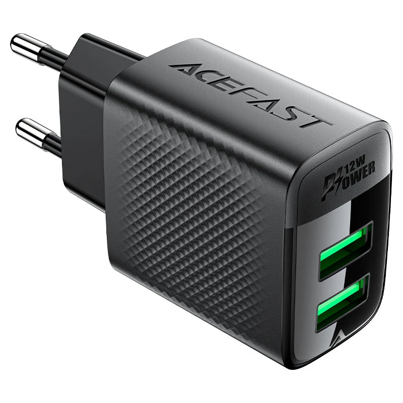 A86 12W (USB-A+USB-A) dual port charger (EU)