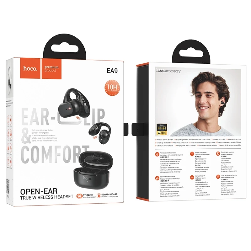EA9 Clear sound clipon true wireless BT headset - Thumbnail 5