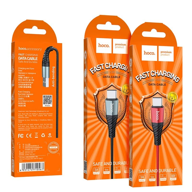 X38 Cool Charging data cable for Type-C