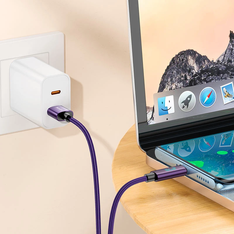 U125 Benefit 5A charging data cable with display Type-C - Thumbnail 6