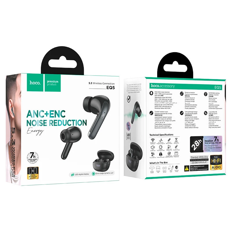 EQ5 Energy true wireless ANC+ENC noise reduction BT headset - Thumbnail 7