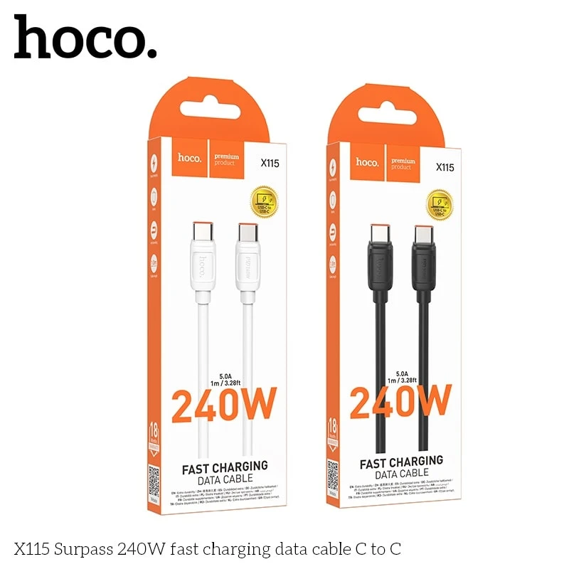 X115 Surpass 240W fast charging data cable C to C - Thumbnail 4