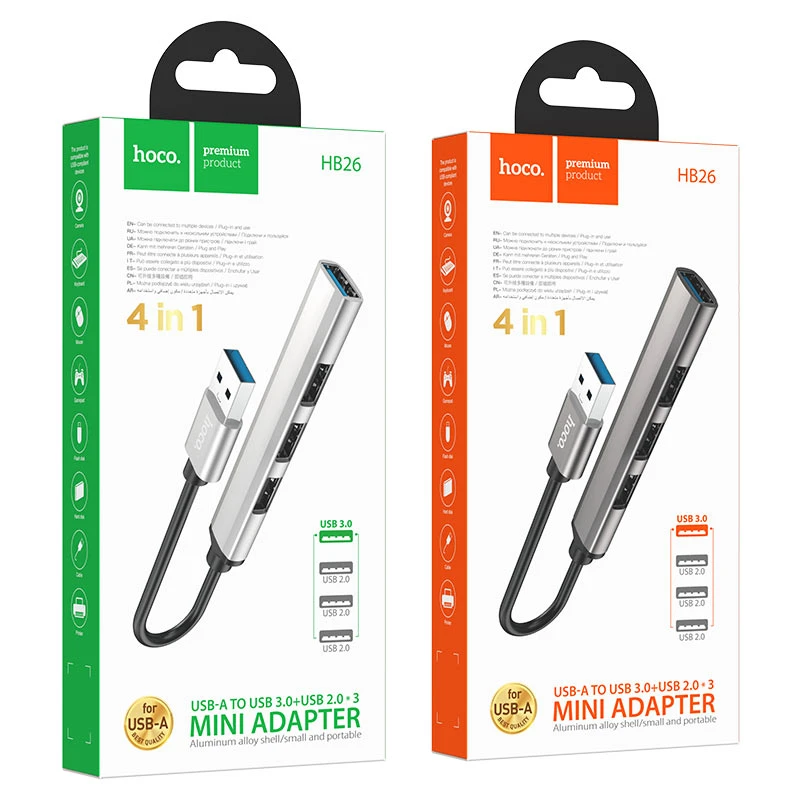 HB26 4 in 1 adapter(USB to USB3.0+USB2.0*3) - Thumbnail 6