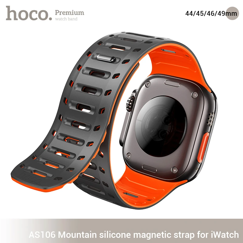 AS106 Mountain silicone magnetic strap for iWatch(44/45/46/49mm) - Thumbnail 3