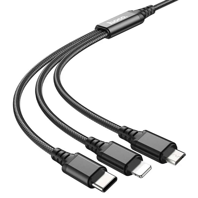 X76 3-in-1 Super charging cable(iP+Type-C+Micro)