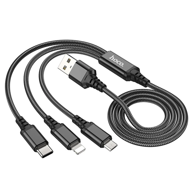 X76 3-in-1 Super charging cable(iP+Type-C+Micro) - Thumbnail 3