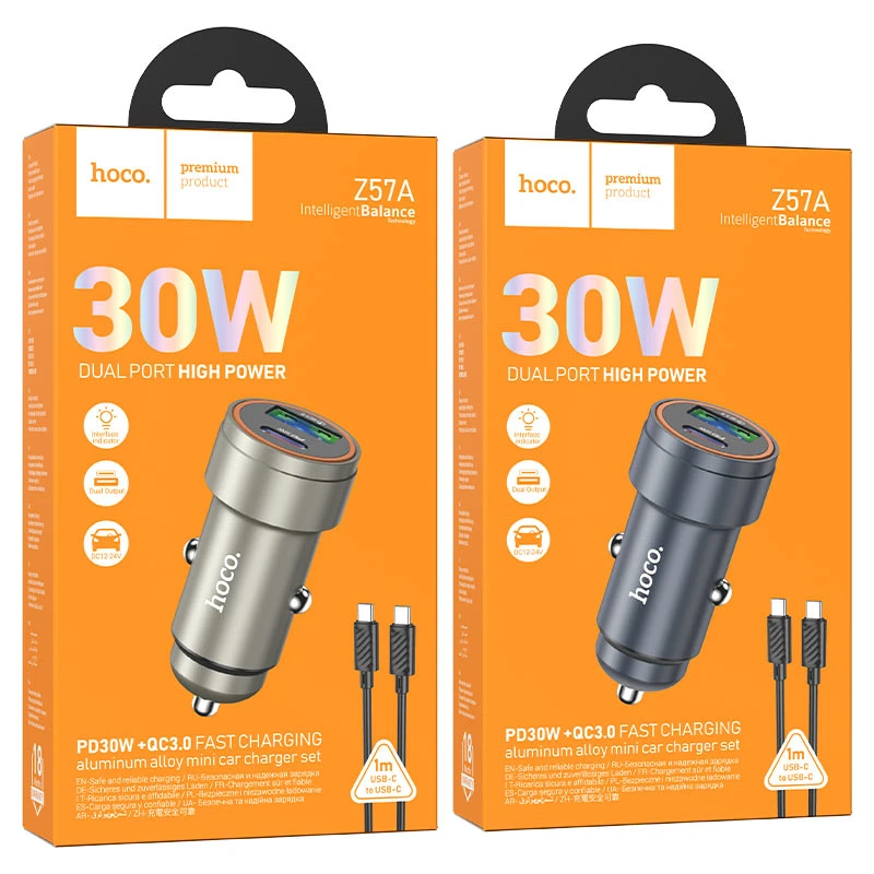 Z57A Glorious PD30W+QC3.0 car charger set(C to C) - Thumbnail 8