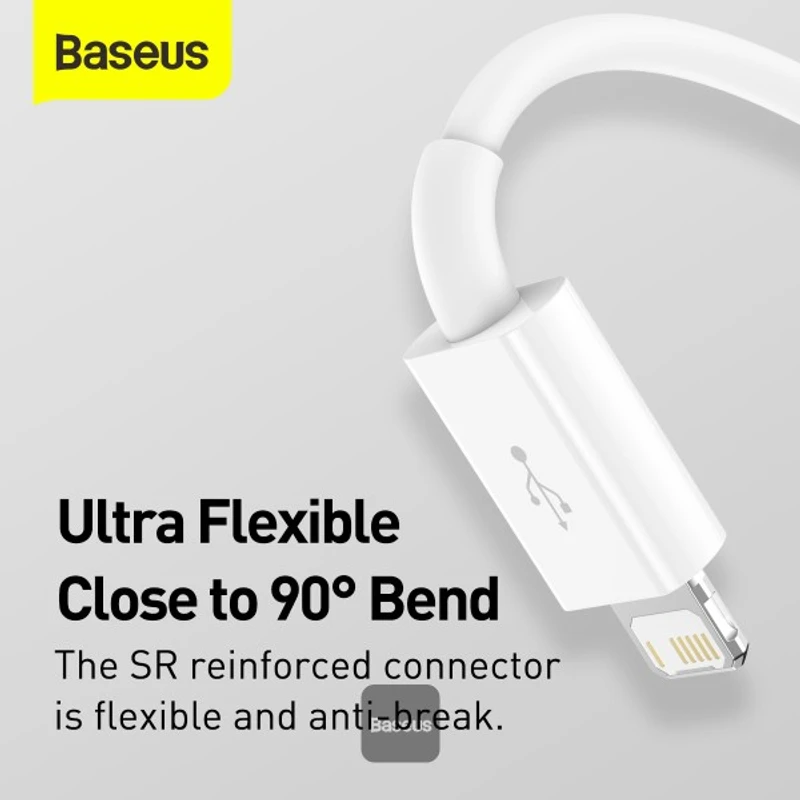 Baseus Superior Series Fast Charging Data Cable USB to M+L+C 3.5A 1.5M - White