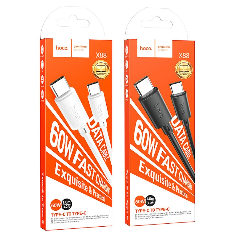 X88 Gratified 60W charging data cable for Type-C to Type-C - Thumbnail 8