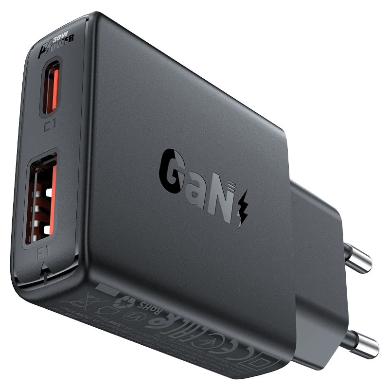A69 PD30W GaN (USB-A+USB-C) ultrathin charger (EU) - Thumbnail 3