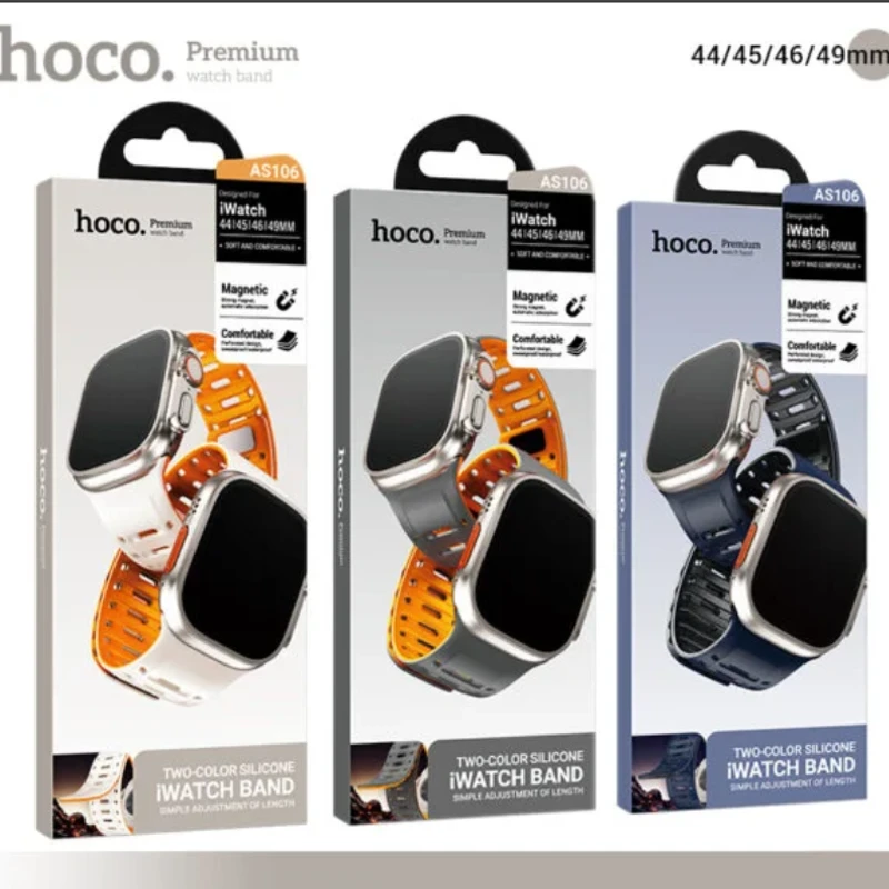 AS106 Mountain silicone magnetic strap for iWatch(44/45/46/49mm)