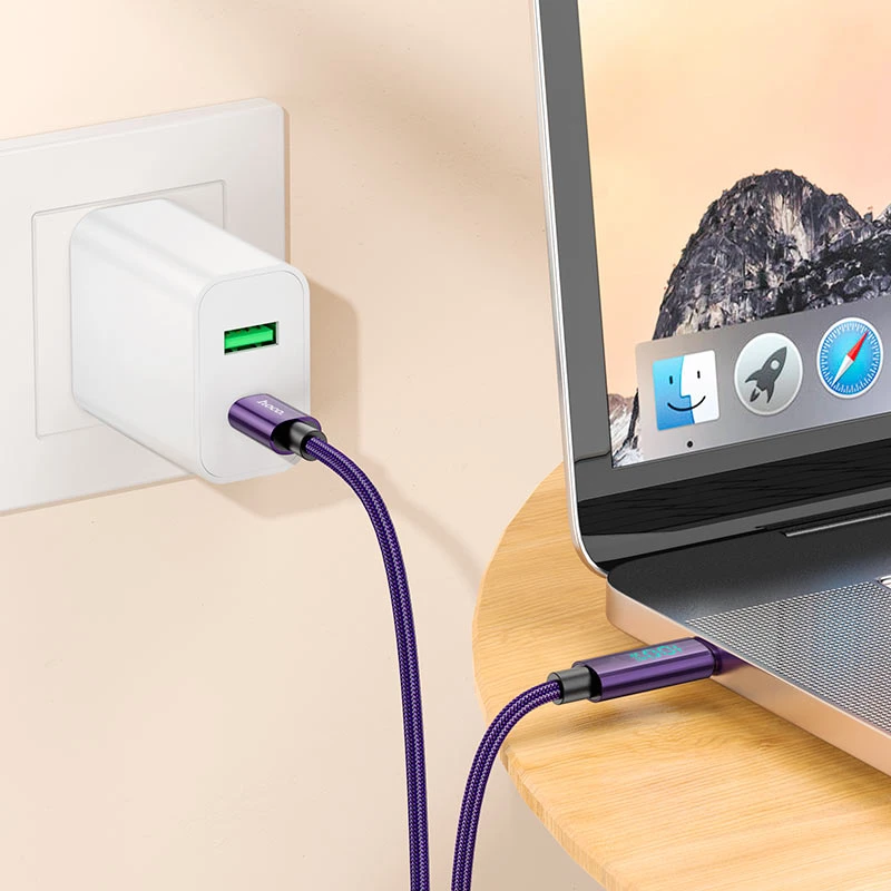 U125 Benefit 100W charging data cable with display Type-C to Type-C - Thumbnail 6