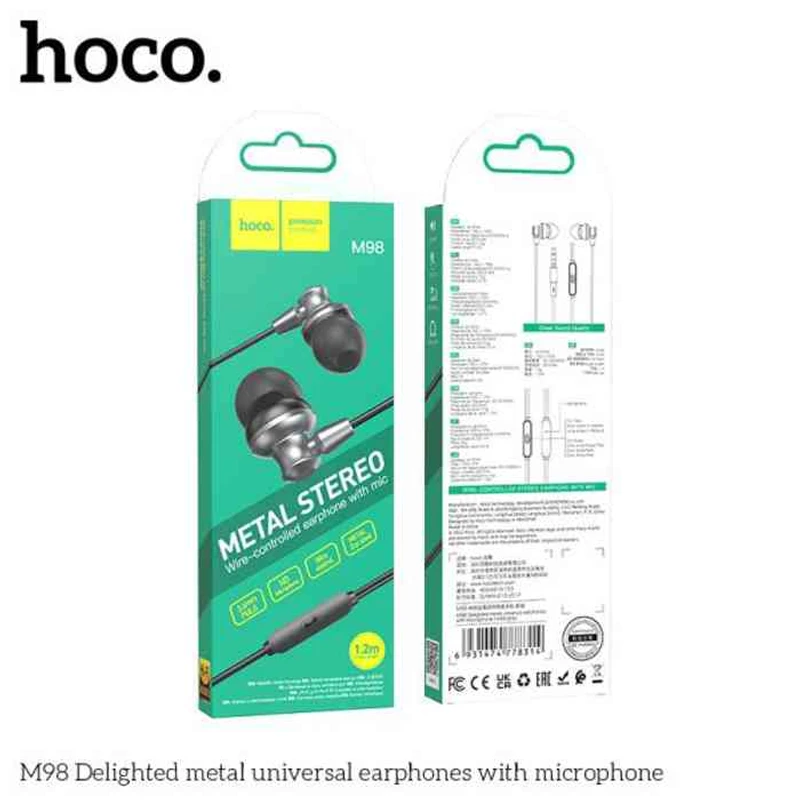 M98 Delighted metal universal earphones with microphone