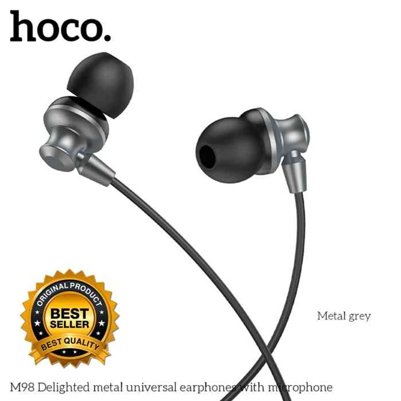 M98 Delighted metal universal earphones with microphone - Thumbnail 3