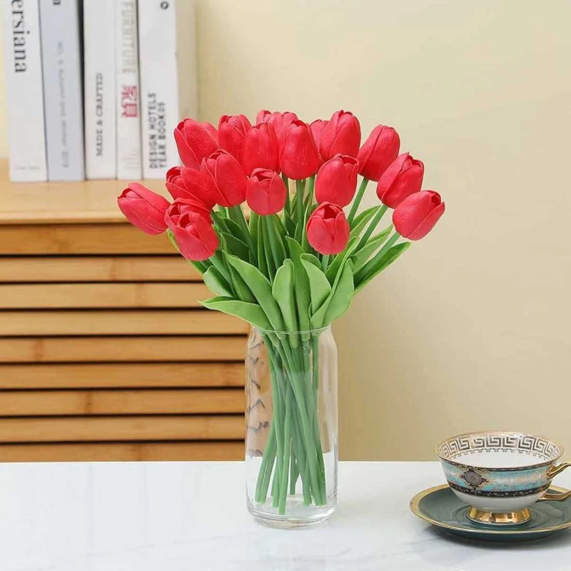 Artificial Tulips flowers 5 pcs - Image 3