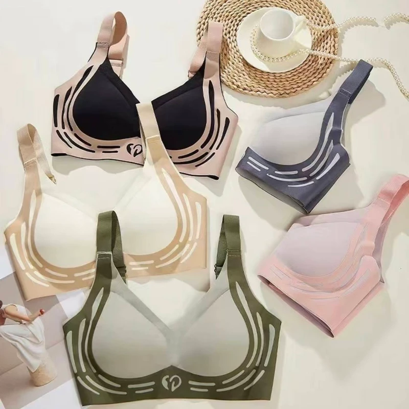 Women Gravity Defying Lift Push Up Bras No Underwire Gather Anti Sagging Shaping Comfortable Seamless Sports Oriented Underwear