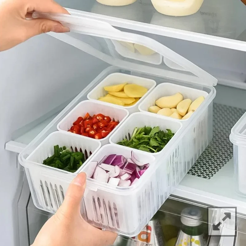 6 Grids Refrigerator Storage Box