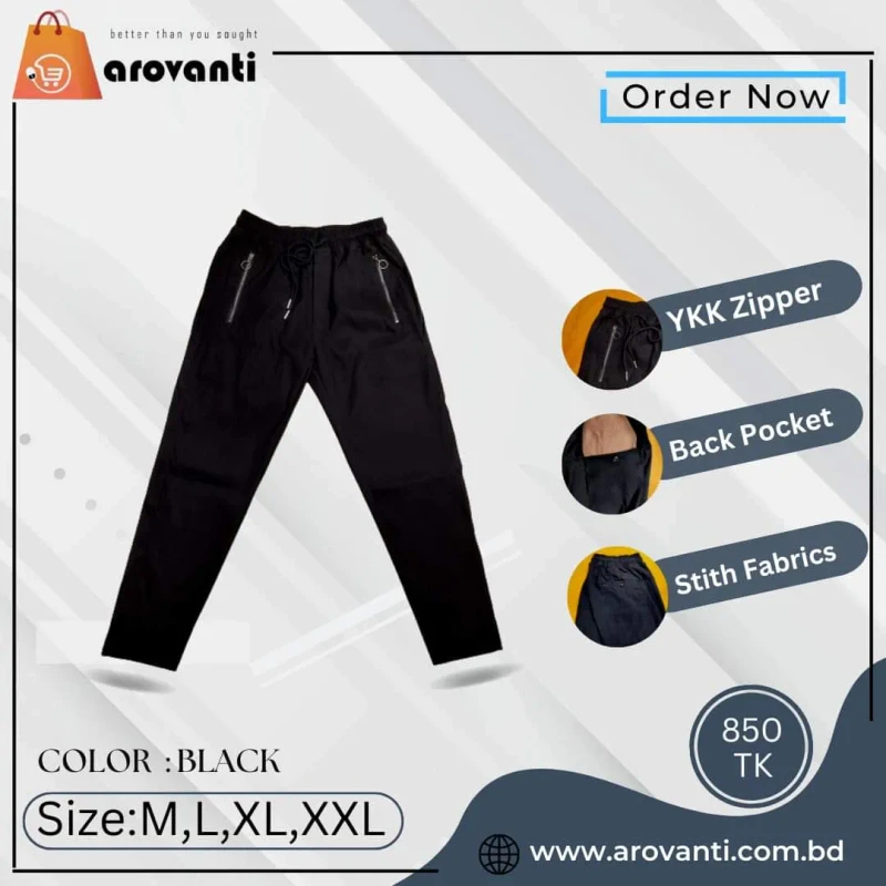 Premium Casual Trouser Pant - Black