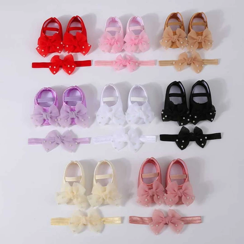 Bow stone with headband ০-১২মাস ফ্রি সাইজ