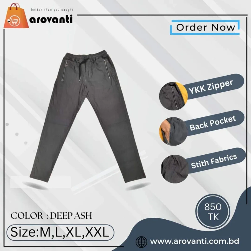 Premium Casual Trouser Pant - Ash