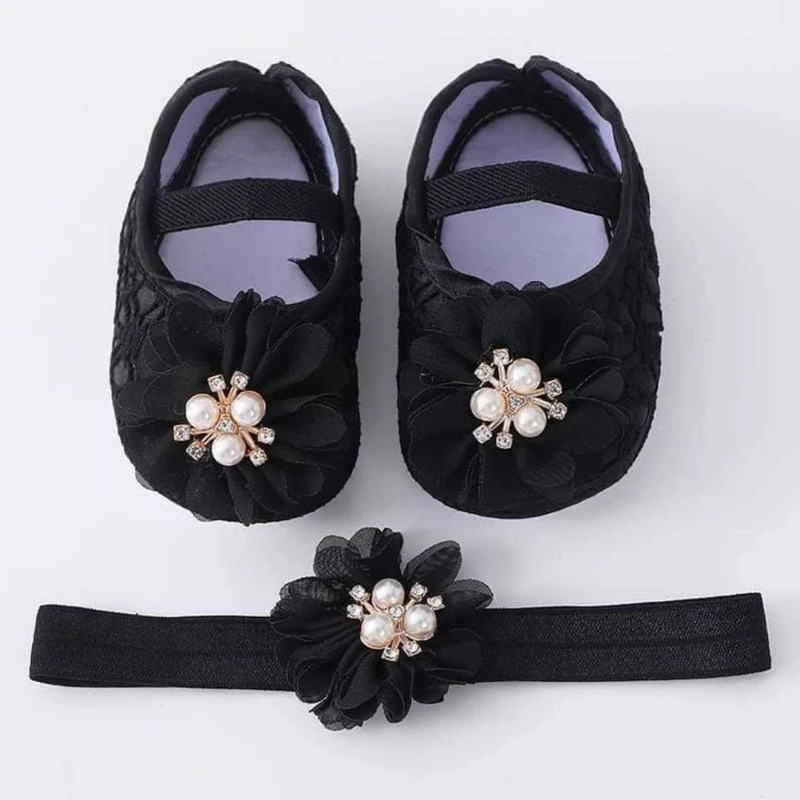 3 Stone Shoes Black Colour ০-১২মাস ফ্রি সাইজ