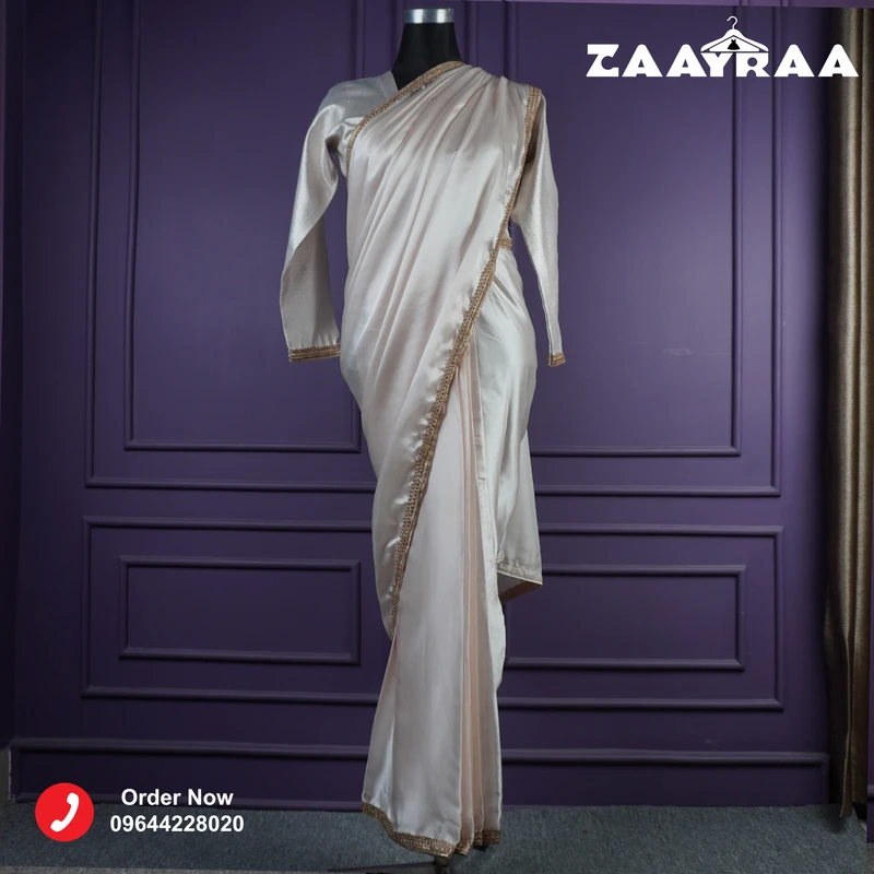 Zaayraa Ready Saree - Golden Color