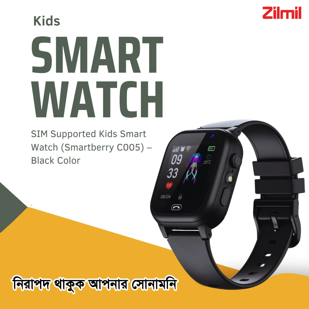 SIM Supported Kids Smart Watch ( C005)– Black | Pink | Blue Color - Image 4