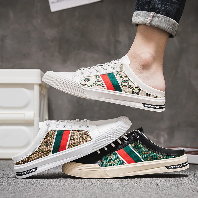 New Summer Breathable Fashion Men’s Half Shoe - Thumbnail 3