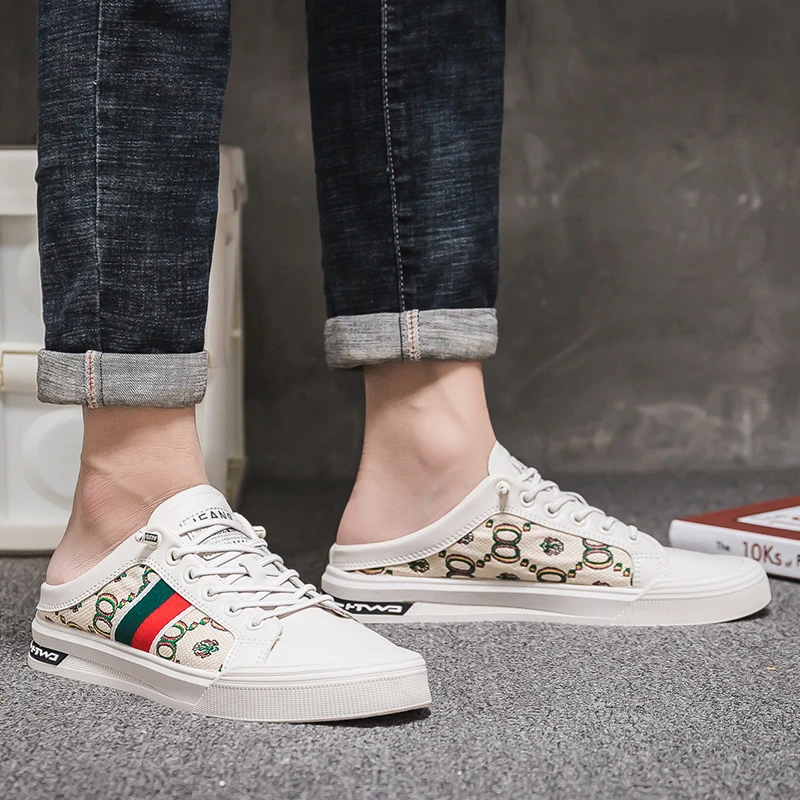 New Summer Breathable Fashion Men’s Half Shoe - Thumbnail 4